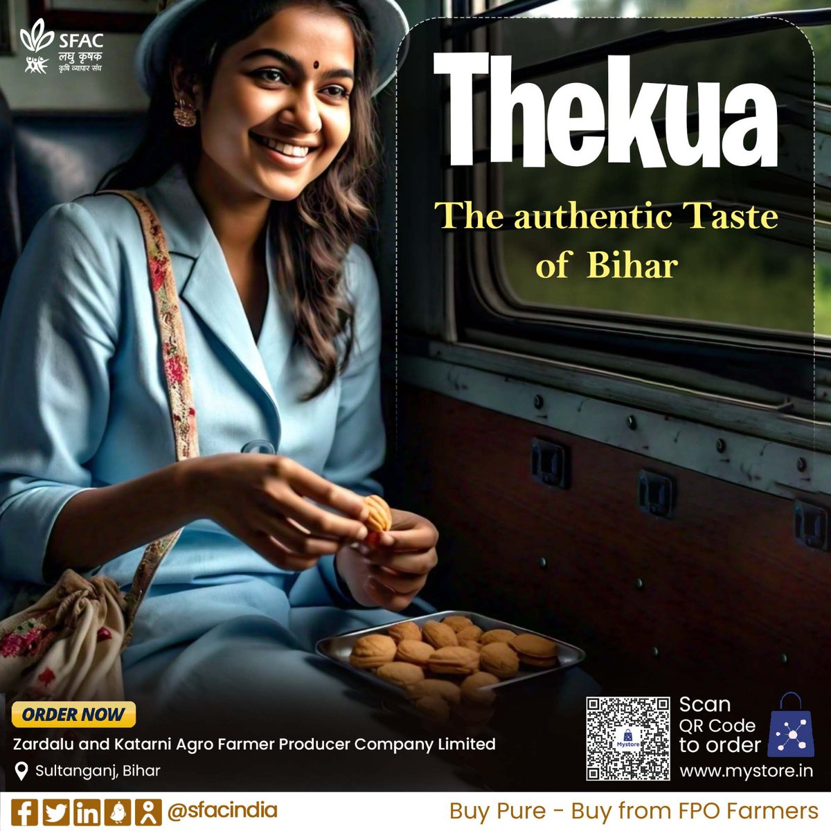 Thekua- best companion during travel😋 Healthy, tasty, filling & traditional. Buy straight from #Bihar FPO farmers. Order at👇 mystore.in/en/product/the… Simply yummy😋 #VocalForLocal #healthychoices #healthyeating #healthyhabits #tastyrecipes #tastybreakfast