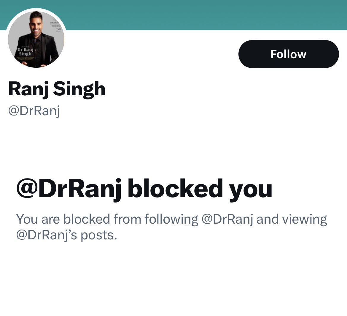 I always wondered why Dr Ranj blocked me 🤔 Sunlight is a very potent disinfectant for malodorous health policy mirror.co.uk/3am/celebrity-…