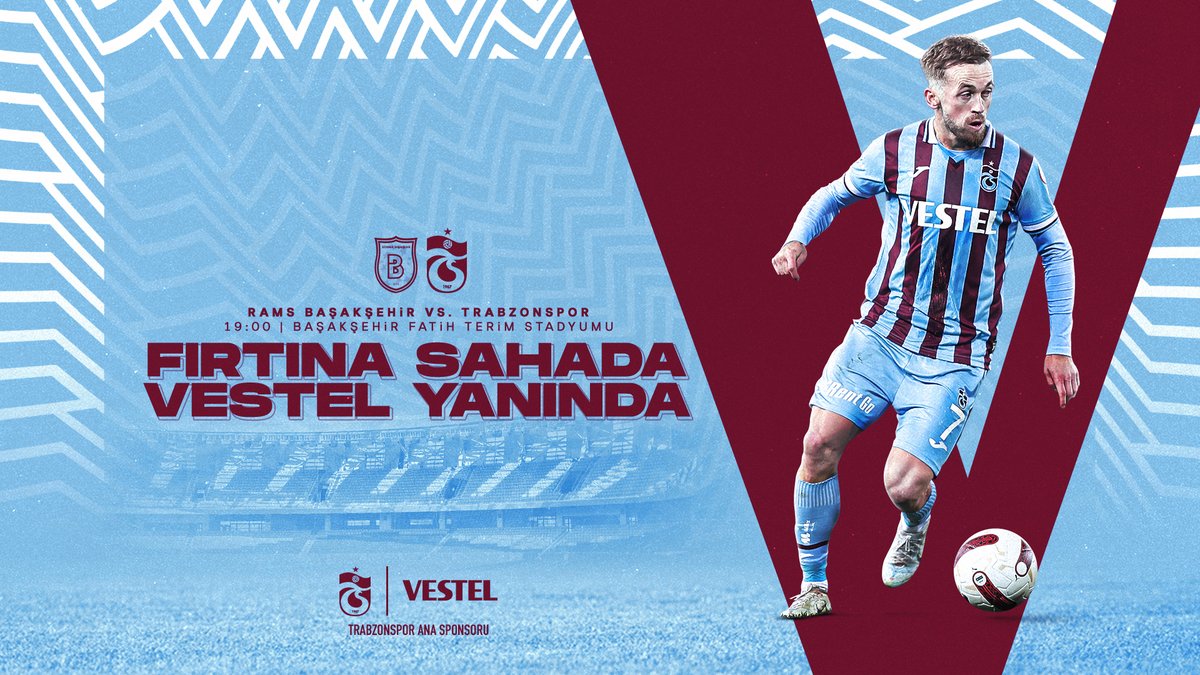 Süper Lig'in 37. haftasında @trabzonspor, Başakşehir Futbol Kulübüne konuk oluyor! 💪

Başarılar Fırtına! 🌪️

#FırtınaSahadaVestelYanında