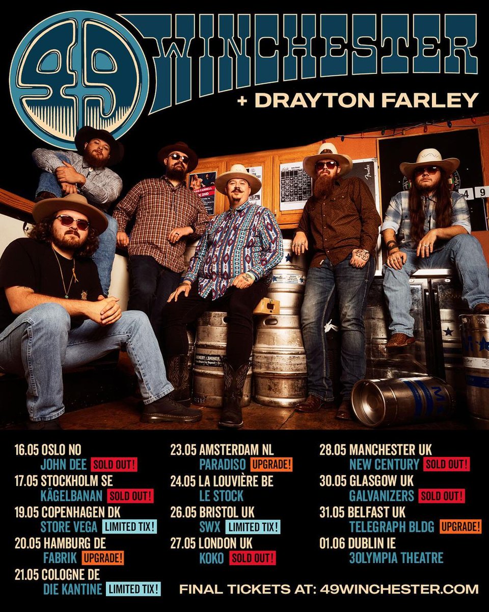 Holy cow..... 49 WINCHESTER are coming to town.... #49winchester #koko #KOKOLondon #countrymusic