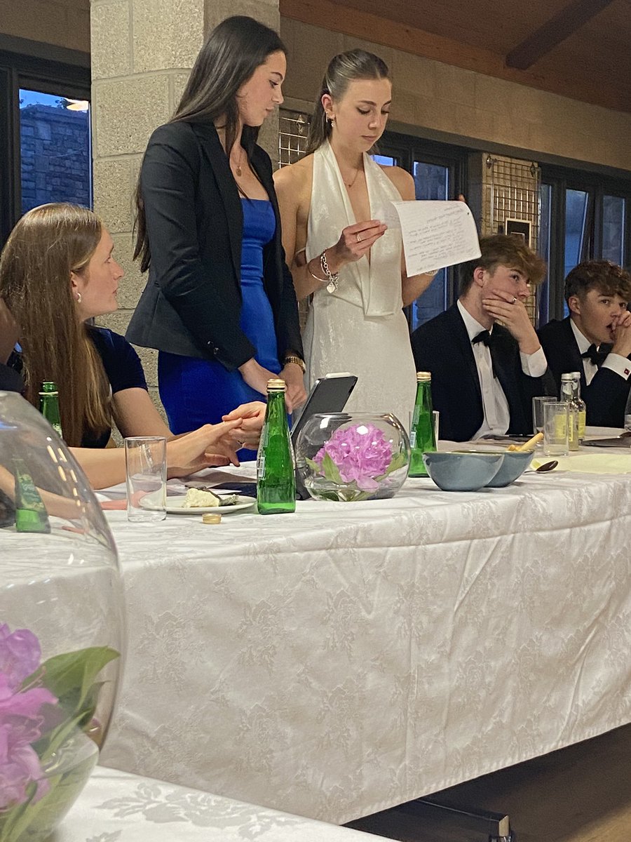 Tilly & Bella proposing ‘This house believes that global warming is the biggest threat to humanity’ at last nights dinner debate. Dinner debates are a fantastic opportunity for presenting formal arguments, listening to others and preparing rebuttals. #lifeskills ❤️💙👏