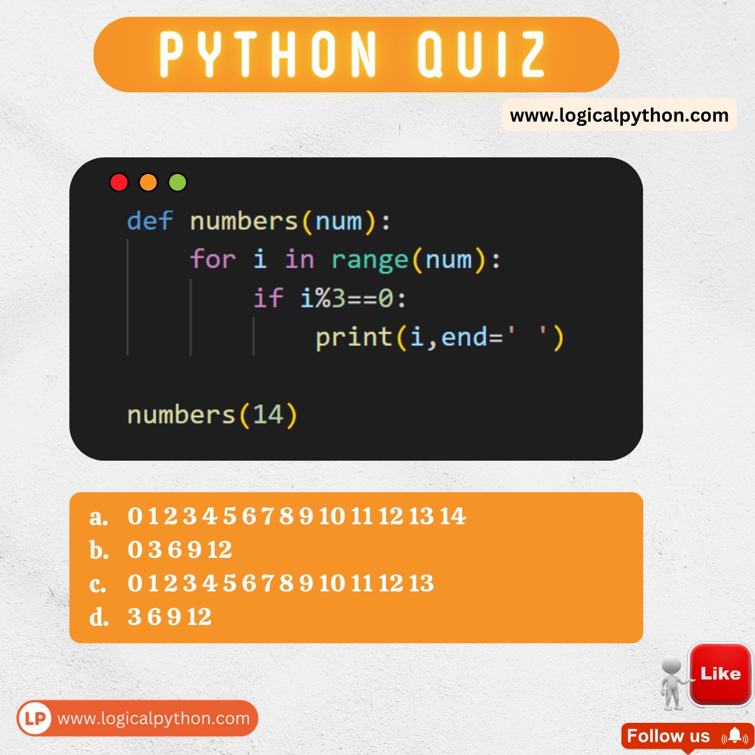 💻✍️Give it a TRY and answer following Quiz ⁉️⁉️

#python #programming #developer #morioh #programmer #softwaredeveloper #computerscience #webdev #webdeveloper #webdevelopment #pythonprogramming #pythonquiz #ai #ml #machinelearning #datascience #programmers #coder #coding