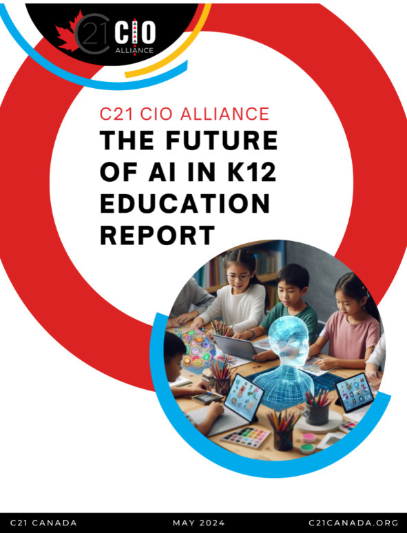 C21 - The Future of AI in K12 Education - Report released May 16, 2024 via @TDOttawa sco.lt/6S6ysS Download the PDF report