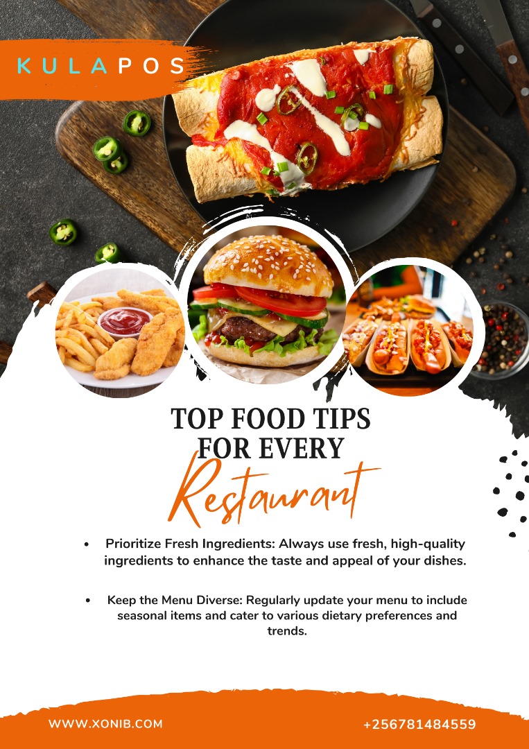 🌟✨ Spice up your restaurant's flair with these mouthwatering food tips from KULAPOS! Let your dishes shine and leave your customers craving for more. #FoodMagic #KULAPOSTips 🍴