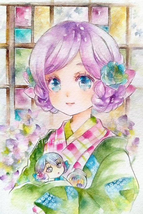 「flower purple hair」 illustration images(Latest)｜4pages