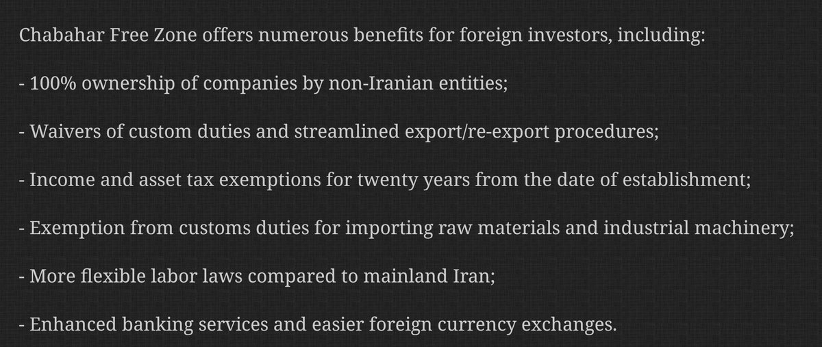 Benefits of Iranian Free Trade Zones (FTZs), Highlighting Investment Opportunities in Chabahar Port: #IranFTZBenefits #ChabaharPort #EconomicOpportunity 
#GlobalTradeHub #InvestInIran