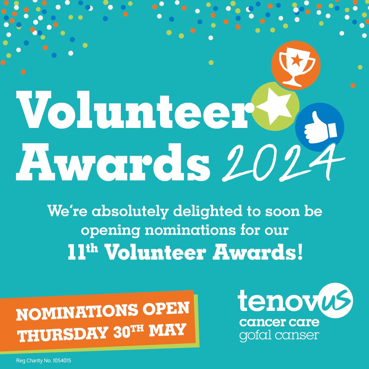 We're so excited, we can't keep it a secret any longer! Our Volunteer Awards will be back in September. Nominations open on 30 May, so keep your eyes peeled on our social media channels for more information. Want to volunteer for us? Click here➡️ tenovuscancercare.org.uk/about-us/volun…