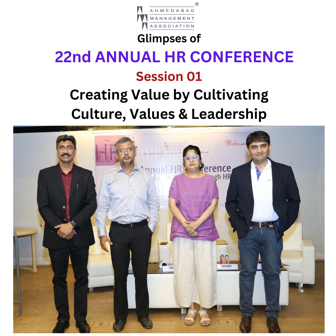 ama_ahmedabad's tweet photo. Session 1 was a powerhouse of insights on "Creating Value by Cultivating Culture, Values, and Leadership" featuring esteemed speakers Ms. Anita Kapoor, Mr. Hemang Desai, and Mr. Prerak Shah!
#ama #amaindia #AMAHRConference24 #growprofessionally #professionalgrowth #Management https://t.co/RZ7Bupeht3
