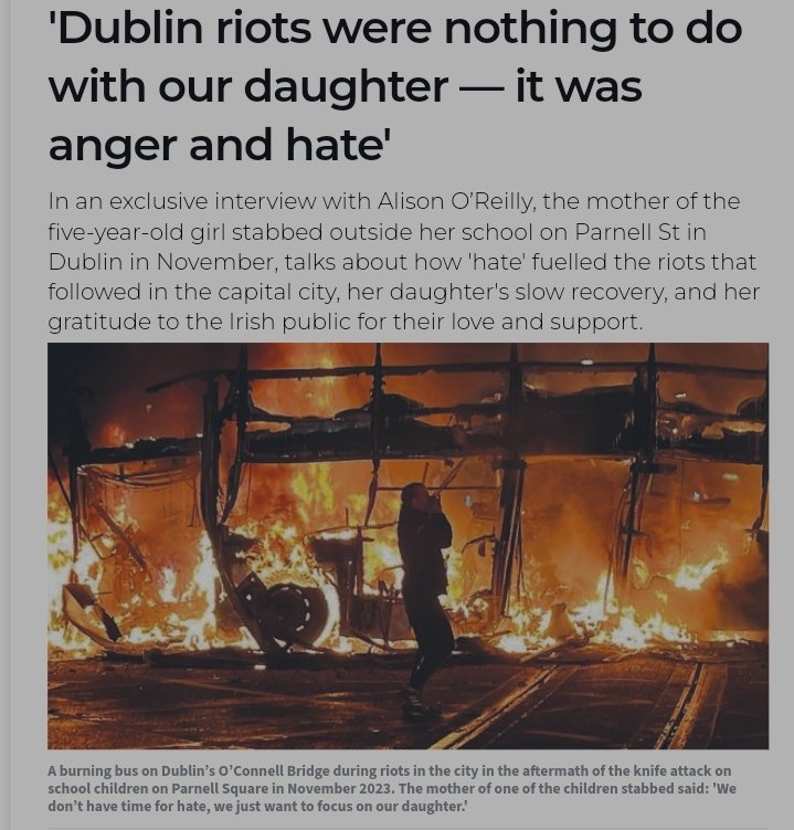 Mother of 5 year old stabbed on Parnell Sq has spoken out against hate. She's from South America and the father is Eastern European. They are part of our community, those who would divide us damage our community.