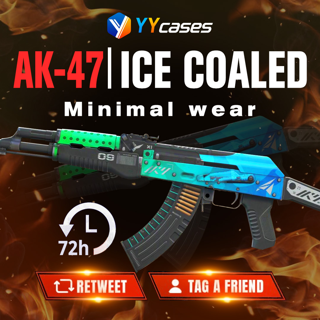 🎁AK-47 | Ice Coaled (Minimal Wear) 👇 Tag Your Best Friend & Like 🚀 Follow us 🔥 Retweet this post 😎 The winner of the previous giveaway is @Lenny1389MC ⌛Giveaway ends in 3 days! #CS2 #CS2Giveaway #CS2Giveaways