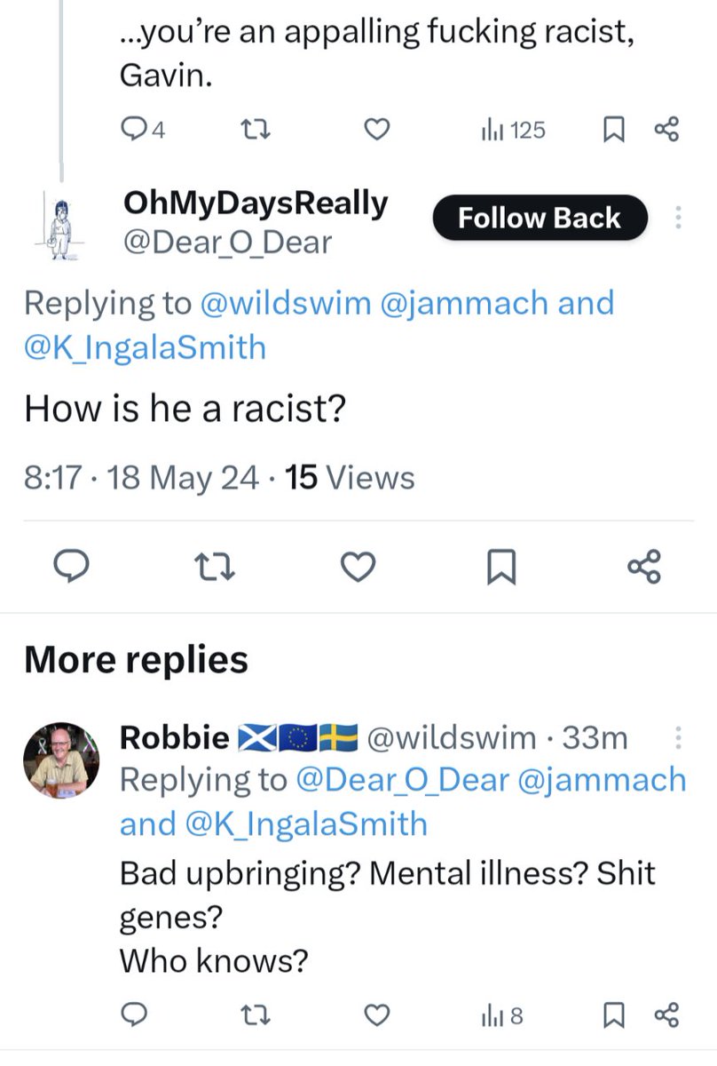 So, because I'm an out gay man, concerned about the well evidenced homophobia within Palestinian society, I'm racist and ... Mentally deficient? Good grief.