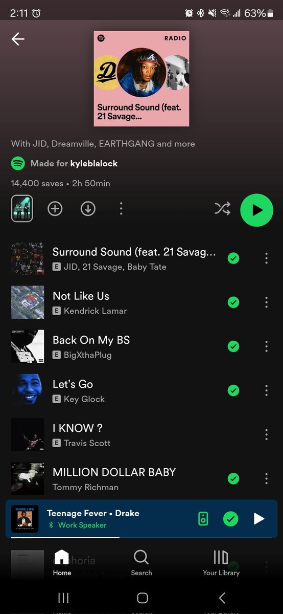 kyle_blalock98's tweet photo. Same shit with this one I just tried to create from thin air. Same songs- nearly the same order.

I checked the whole Playlist. JID is on there 3 times, Dreamville and EARTHGANG weren't on there at all- even though in the description it says that's what the list is based off! https://t.co/2yICz9wdS9