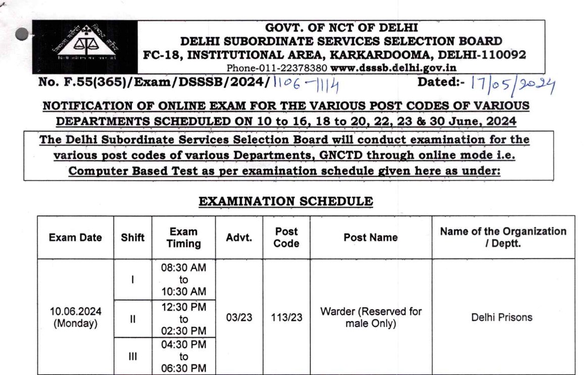 Delhi DSSSB Various Post June 2024 Exam Date Released
Exam Date : 10-30 June 2024 Various Post 
#SarkariResult #DSSSB 
Click to Check it Out : 
sarkariresult.com/delhi/dsssb-ad…