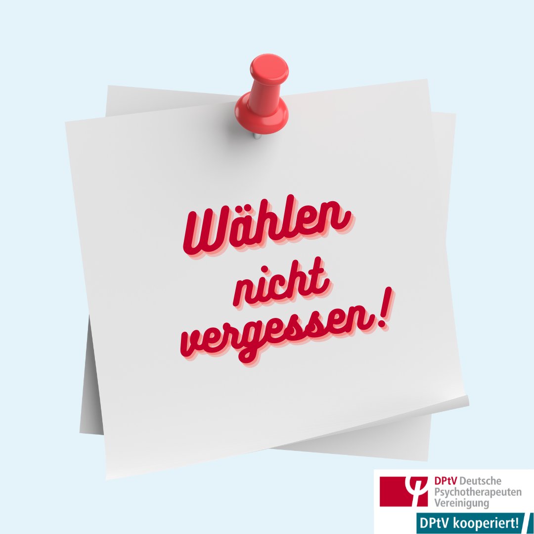 Jede Stimme zählt! 📣 Schaut in unseren Instagram Highlights unter 'Tipps', um zu erfahren, wie das geht. Eure Stimme muss bis zum 13.06.2024 in der PTK NRW vorliegen. dptv-kooperiert.de #PTKNRW2024 #Kammerwahl2024 #dptvkooperiert #dptv #Psychotherapie