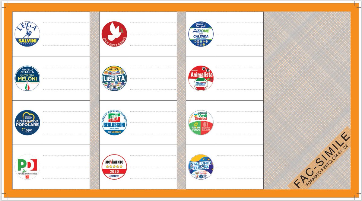 Gli amici della circoscrizione meridionale che non se la sentono di votare né per FdI, né per la Lega e né per FI hanno altre 3 alternative: 'Pace terra dignità' di Santoro, 'Libertà' di Cateno De Luca e 'Partito animalista ITALEXIT'.
Rendiamo la vita difficile alla sinistra. 🤷‍♂️