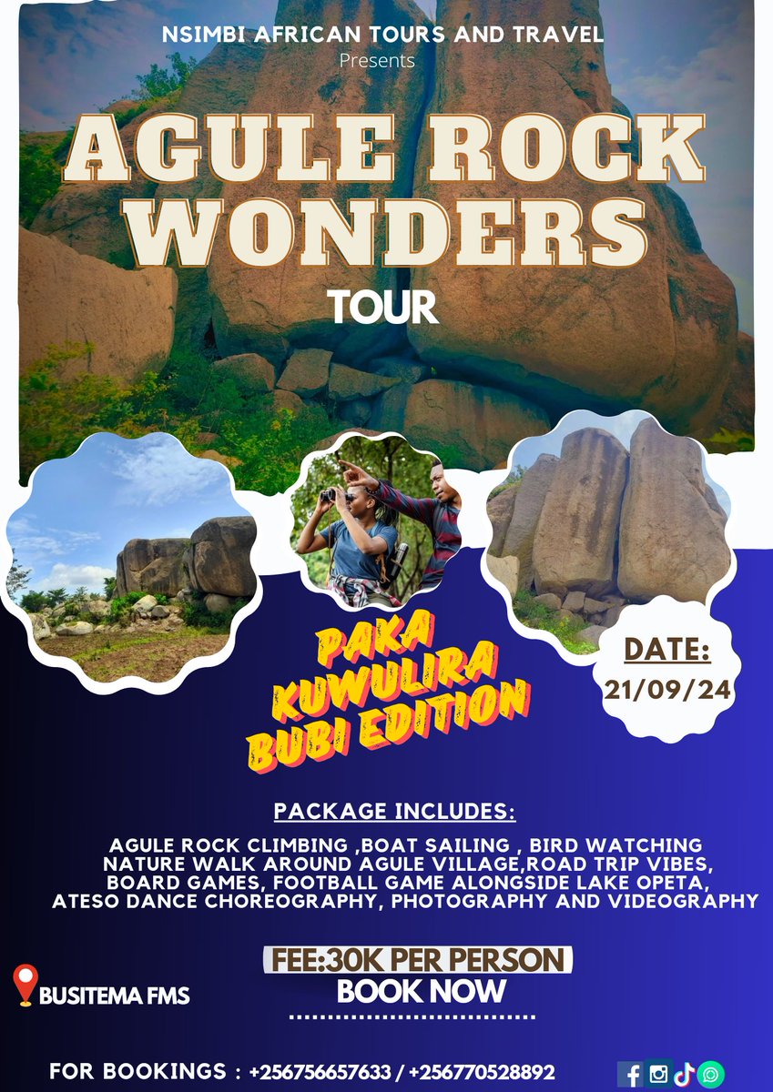 Let's be there ❤️ 
 #agulerockwonders#nsimbination#traveluganda#poate