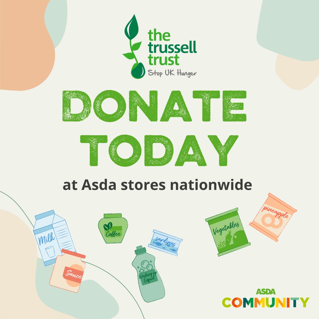Last year we provided more than 11,000 emergency parcels, and the number of people going without the essentials continues to be high. If you're shopping @Asda #Battersea or #Roehampton today, could you donate and help make sure no one local goes without? 💚