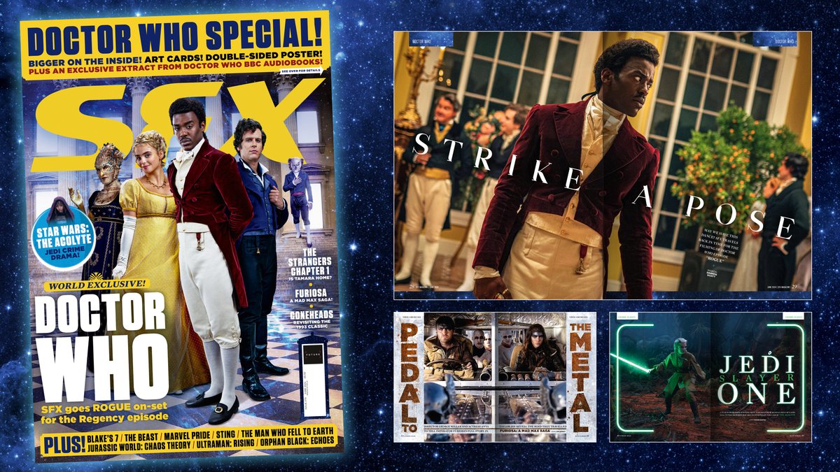 Ncuti Gatwa and Millie Gibson are on the cover of SFX 379, which comes with a Doctor Who poster and two art cards! Also inside: Furiosa, Star Wars: The Acolyte, The Strangers: Chapter 1, Coneheads and more. More info: trib.al/rteetcG Buy online: trib.al/O0PA3WU