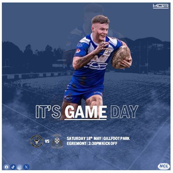 𝙄𝙏’𝙎 𝙂𝘼𝙈𝙀 𝘿𝘼𝙔 🙌 🏆 @OfficialNCL Prem Div, R10 🆚 @siddalrl 📆 Sat 18th May ⏰ 2:30pm KO 🏟️ Gillfoot Park, Egremont 🎟️ Adults £3, Conc £2 & U16’s Free 🤝 Martin Hogg 📻 Coverage on @bbccumbriasport 🎶 Leah Belle (Free Entry) #UTM | #TheTeamForMe | #CowshedArmy🐮🛖