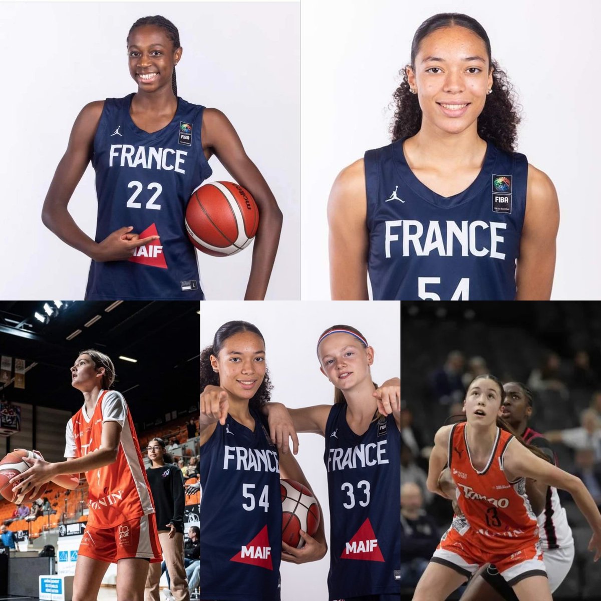 Encore une très bonne nouvelle pr le #CentreValdeLoire Liana BOURGEOIS, Kathy-Emma OTTO, Maewenn POILVE, Chloé ROUSSELIERE et Alicia TOURNEBIZE convoqués en stage préparat° en vue de la #CoupeduMonde U17 #Mexique 🏀🇫🇷 5 jeunes filles issues de structures de format° de la Région