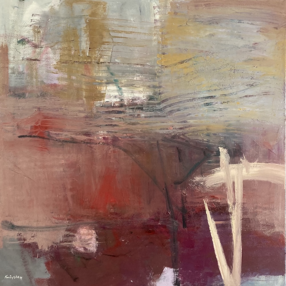 'Abstracted' features a variety of approaches to abstraction by Chris Brook, Dominique Cameron, John Kingsley, Simon Laurie, Ailsa Magnus, Lorraine Robson & Ronald F Smith. Open this weekend; Sat 11-4 & 12-4 Sunday. John Kingsley DA RSW PAI Clearing Oil on Canvas 34x34 inches