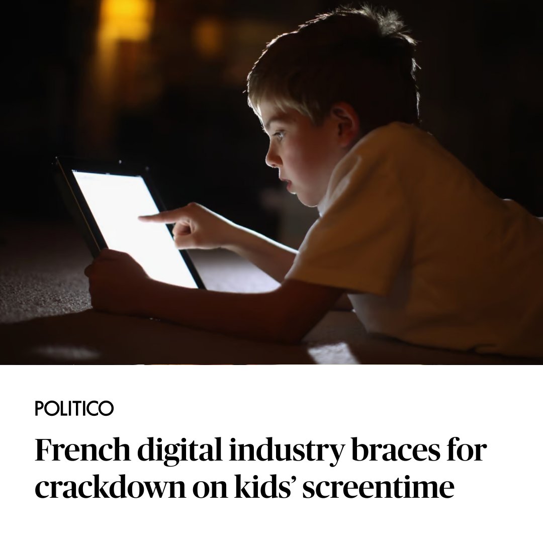 A report by the French government has outlined new rules to limit screentime for children. But social platforms and smartphone manufacturers are lobbying hard to stem the next wave of regulation. 🔗 trib.al/AT59Pwl