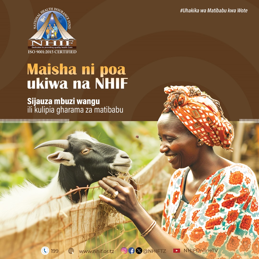 Unasubiri nini, Jiunge na NHIF ili kuwa na Uhakika wa Matibabu. 

@wizara_afyatz @TZMsemajiMkuu @bima_afyatz 
#nhiftz #bima #healthinsurance #bimayaafya