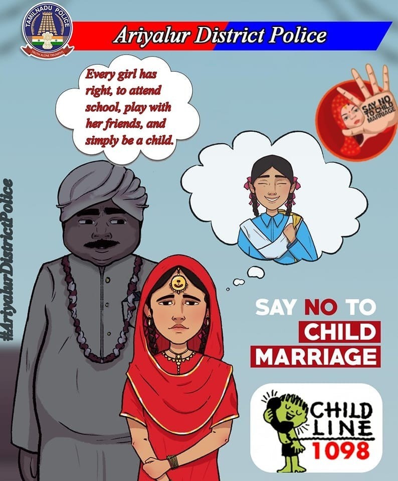 #SPariyalur #AriyalurDistrictPolice
#safeariyalur #ariyalurdistrict
#centralzonepolice #TNpolice
#childmarriage #Call1098