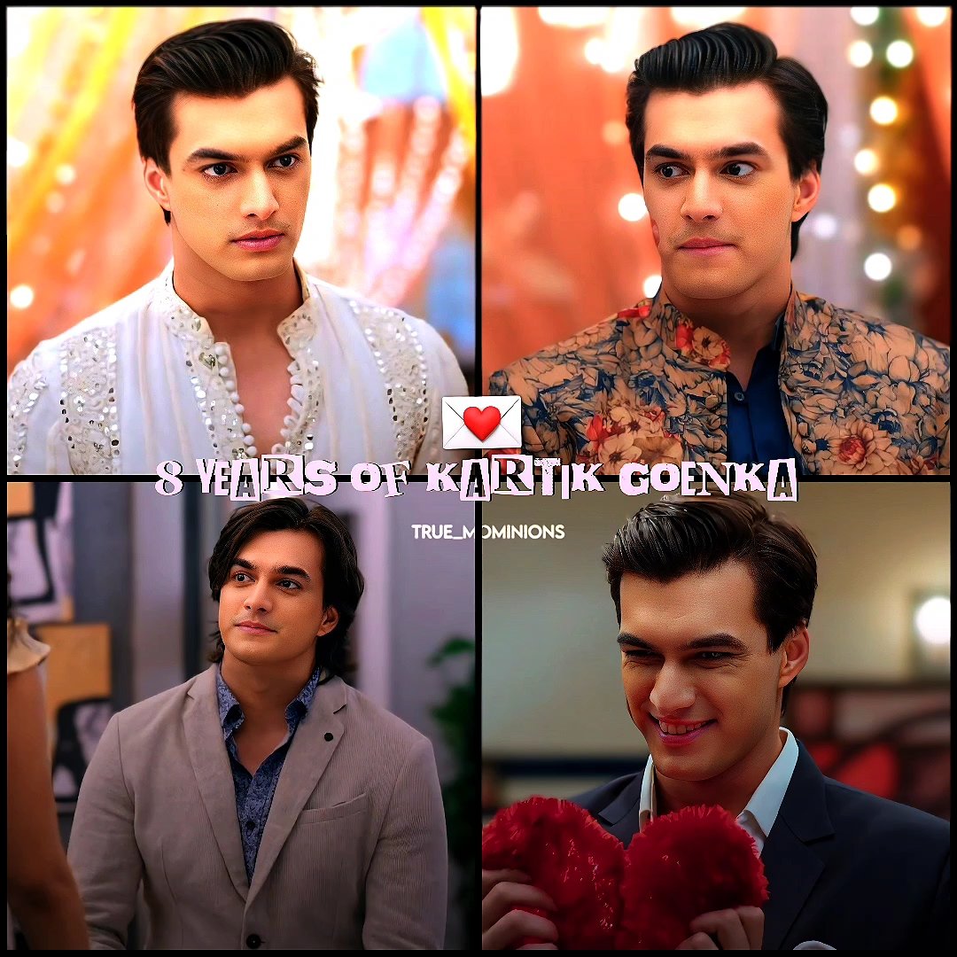 8 year's of our cutie 
"KARTIK GOENKA" 🥹🫶🏻❤️ 

@momo_mohsin 🩷

[ #mohsinkhan #mominions #kartikgoenka #8yearsofkartikgoenka]