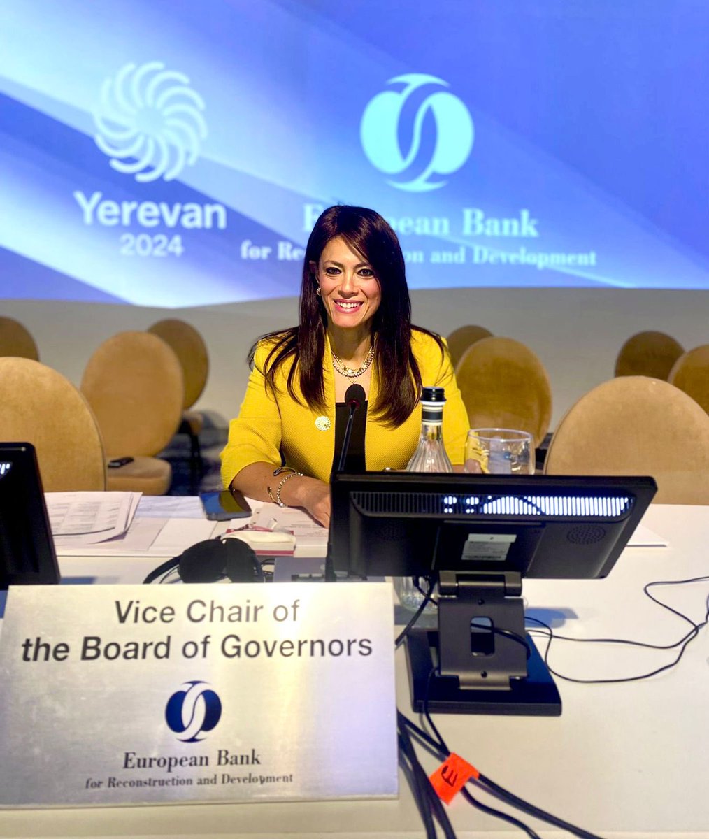 As Governor of #Egypt in the @EBRD, I delivered Egypt's speech at board of governors plenary session. At this year’s meeting in Yerevan, Armenia, I also had the honor to serve as Vice Chair. I look forward to welcoming all the @EBRD governors in 2027 in Egypt.