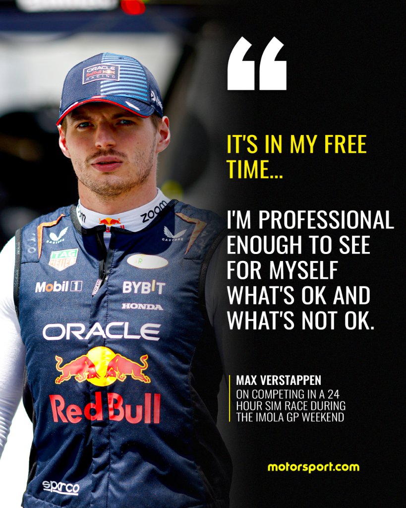 Max looks set to race at the #ImolaGP and the Nurburgring (virtually) this weekend 👀 

#F1