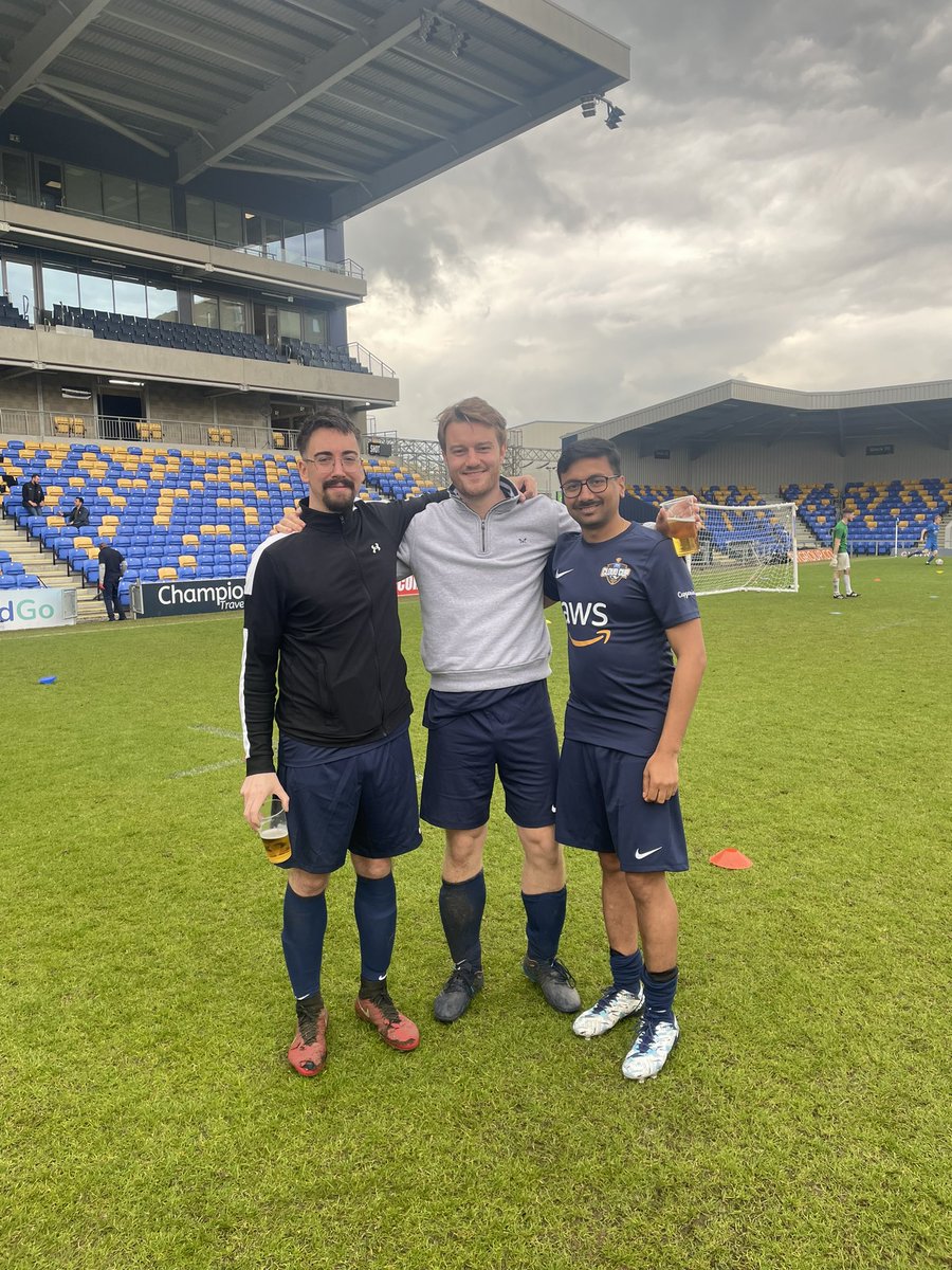 ursagam's tweet photo. Thank you #aws for amazing cloud event . Played football after so long and it was superb experience https://t.co/WO2GyayvM9