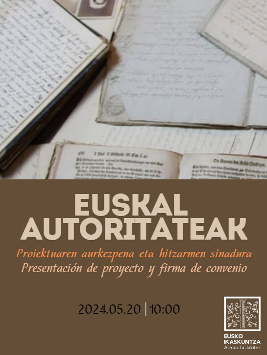 𝗘𝘂𝘀𝗸𝗮𝗹 𝗔𝘂𝘁𝗼𝗿𝗶𝘁𝗮𝘁𝗲𝗮𝗸 𝗽𝗿𝗼𝗶𝗲𝗸𝘁𝘂𝗮𝗿𝗲𝗻 𝗮𝘂𝗿𝗸𝗲𝘇𝗽𝗲𝗻𝗮 
🗓️2024/05/20
🕙10:00 - 11:00
📌<a href="/KMKulturunea/">Koldo Mitxelena Kulturunea</a> Santa Teresa Aretoa #Donostia
🗣️Ana Urkiza I <a href="/sobrinson/">iDOiA</a>
👉i.mtr.cool/auoldqumuc
#euskoikaskuntza #ElkartzenGaituena #AsmoztaJakitez