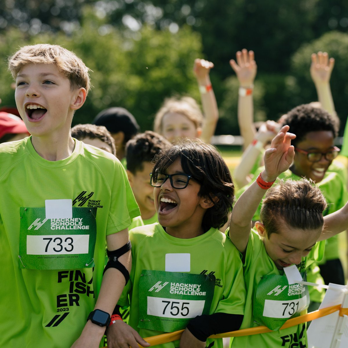 Over 1,000 school children are joining this year’s Schools’ Challenge🎉
 
These amazing kids have worked hard to complete their own half marathon and will tackle the final mile at the Hackney Moves start line👊
 
It's a joy to witness the power of running in these young people❤️