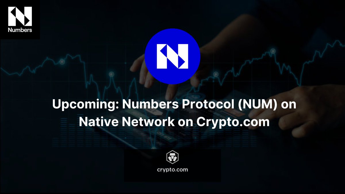 Great news 😊

We're delighted to publish that @cryptocom will support $NUM Mainnet!

This partnership will have Numbers Mainnet to be used for exchanges on #Cryptocom 

Sit tight for more updates from us at @numbersprotocol!

#NUM #crypto #Web3