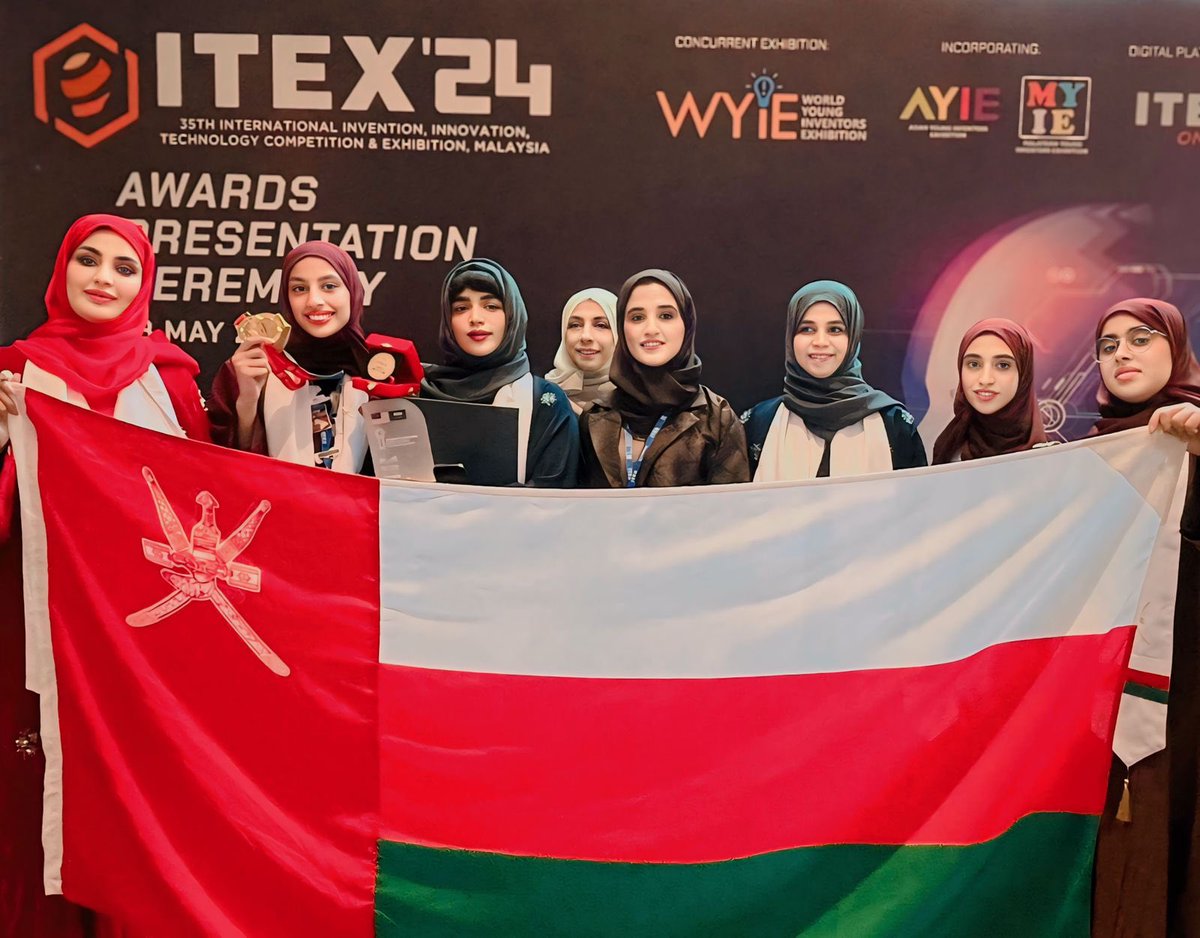 سلطنة #عُمان تحقق مراكز متقدمة في المعرض الدولي للاختراع والابتكار والتكنولوجيا بــ #ماليزيا.

2u.pw/PlQsfCdt

#العُمانية