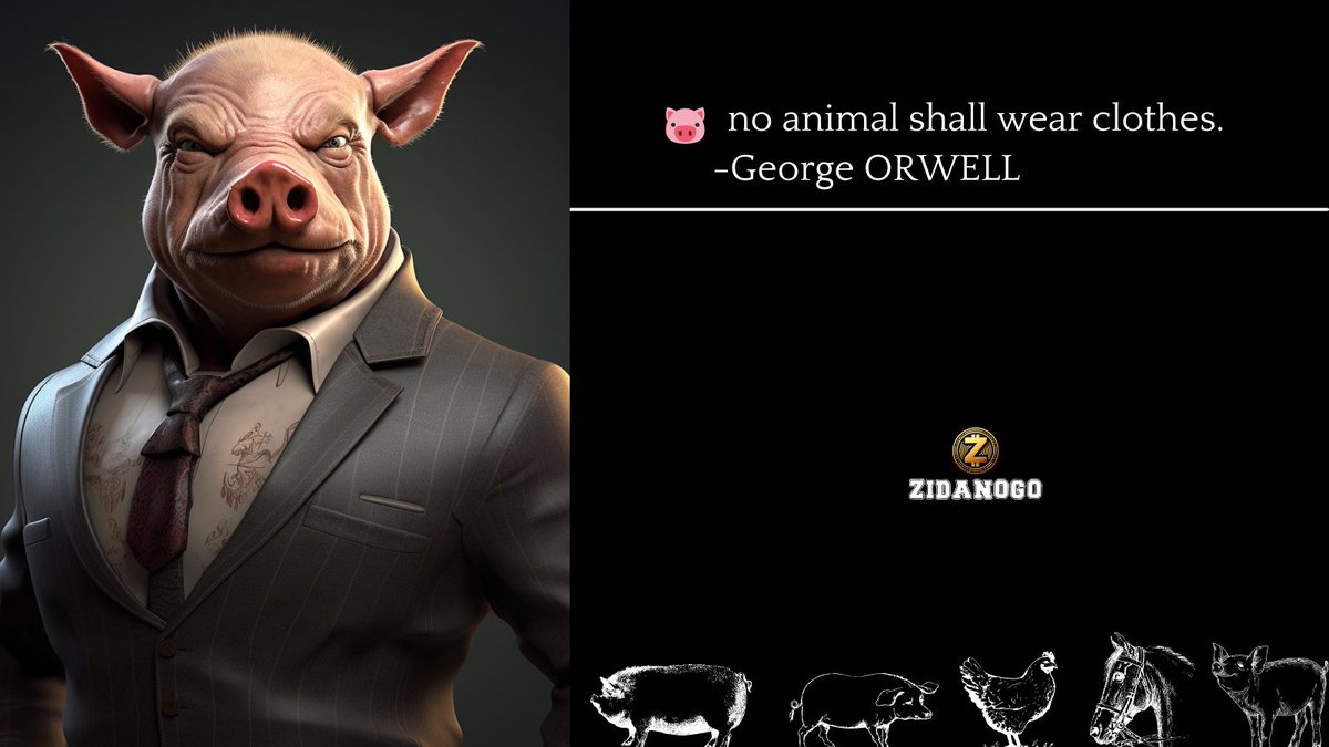 zidanogo's tweet photo. No animal shall wear clothes.🐷
-George Orwell

Freedom for animals! Create your own animal farm and go against the rules with Zidanogo #GentleMals collection!

We are giving away KEY NFT  to 3 lucky people who mint GentleMal for future airdrop surprises!

🔑ENTER : 
1⃣ - Follow & Like & RT
2⃣ - Drop wallet 
3⃣ - Prove you minted a GentleMal with a pic
https://t.co/LpDJOQNDHu

Check this blog for more info about KEY NFT : 
https://t.co/AtrcHHam7l