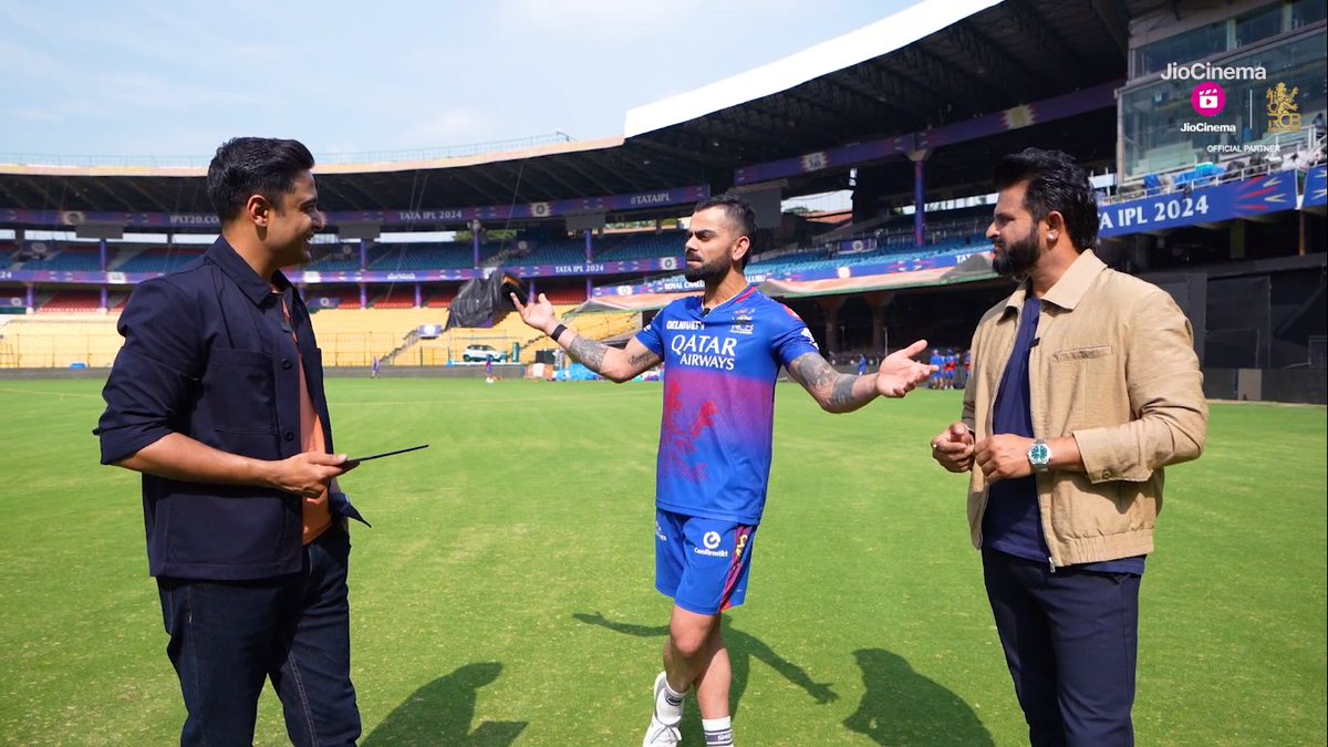 Virat Kohli said, 'in April I almost packed my bags and thought what will happen now? and now look where we standing, it's amazing how this game can turn. That's the thing one should never assume something else going to happen'. (JioCinema).