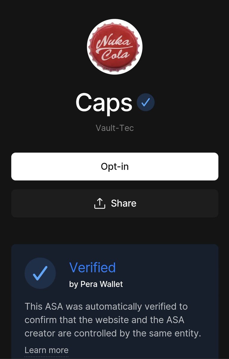 VaultTec_Algo's tweet image. We finally did it! Now you can Trade
$Caps on @PeraAlgoWallet !
We open the Vault for our Dwellers!
Be careful out There #Algofam