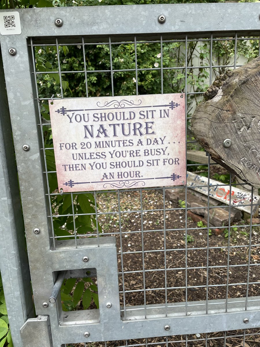 Sign at the little garden Hampstead Heath station!