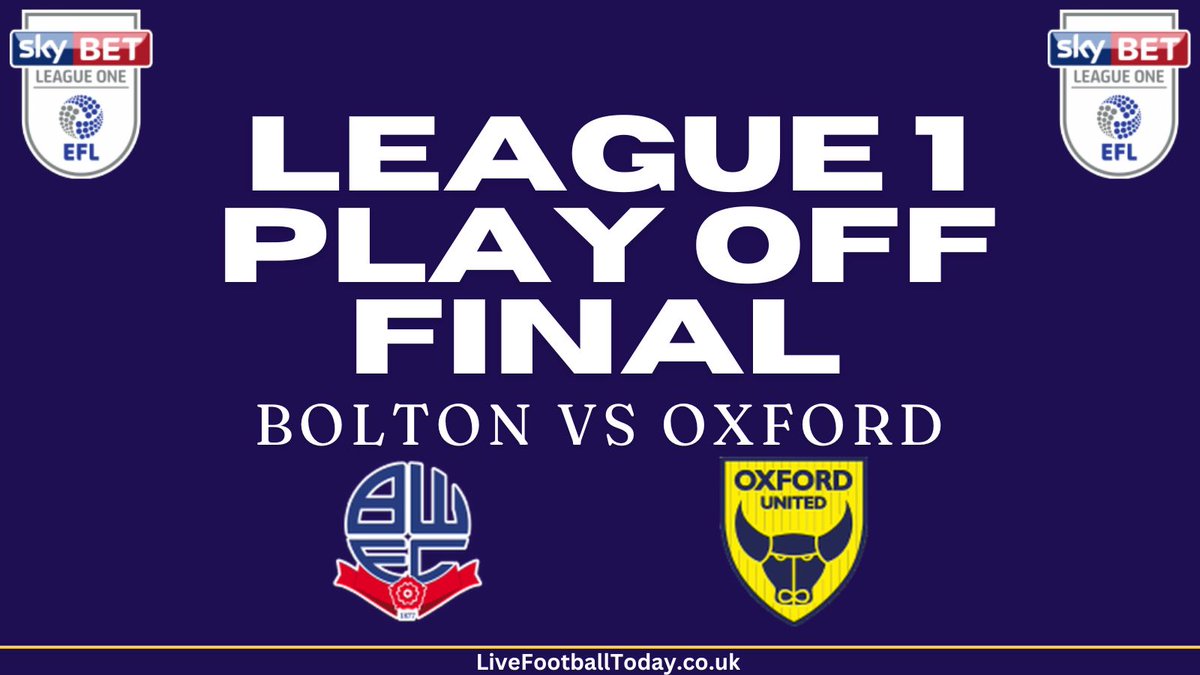 Livefotbal2dayX's tweet photo. Ahead of today's league 1 play off final, we done a little preview and left our prediction on the game. Click the link to view this! 

🔗https://t.co/maEo1a3QNF

Leave your predictions below 👇
#BWFC #OUFC #BOLOXF https://t.co/U51WpFxjsX