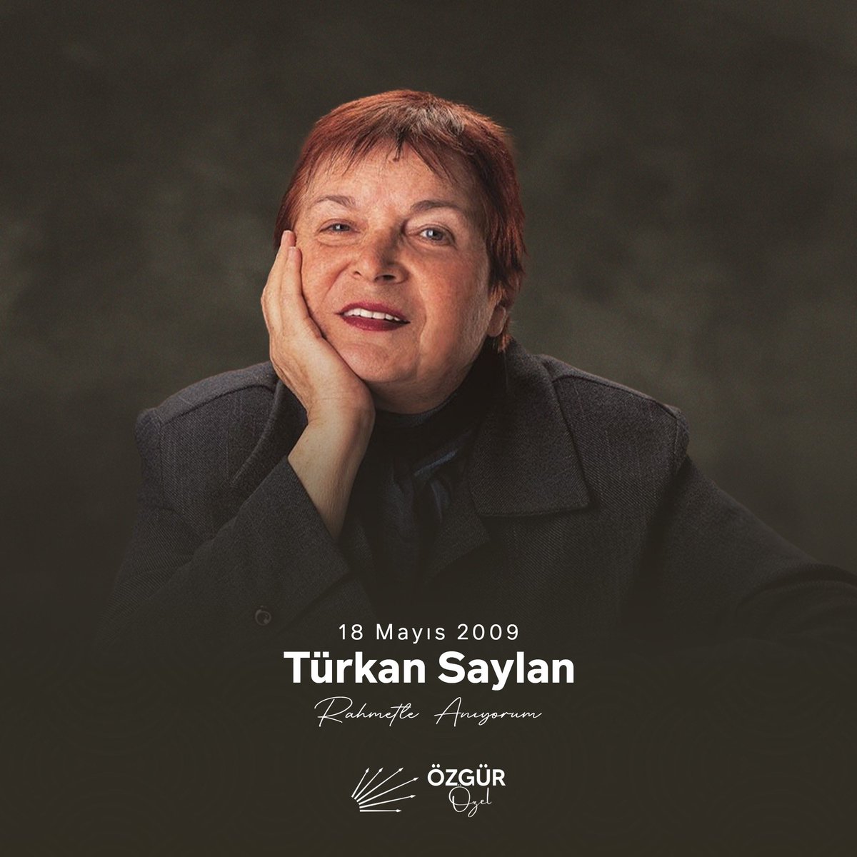 Yaşam mücadelesiyle hepimize yol gösteren #TürkanSaylan'ı ölümünün 15'inci yılında saygıyla ve minnetle anıyorum. Ömrünü adadığı çağdaşlaşma idealine, kurucusu olduğu Çağdaş Yaşamı Destekleme Derneği'nin öncülüğünde sahip çıkmaya devam edeceğiz!