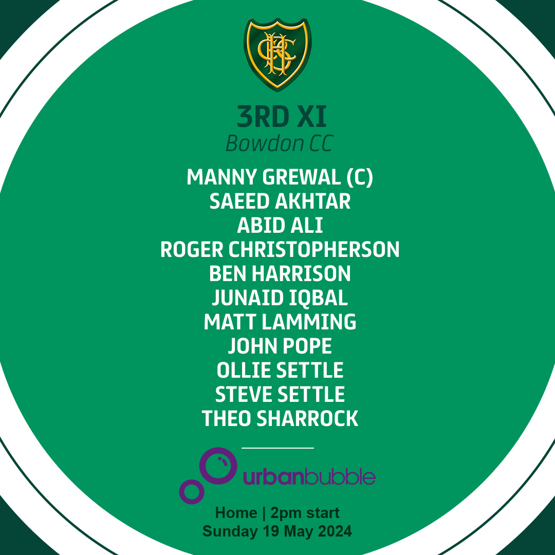 This weekend's lineups! 🙌

#HBCC | #Cricket | #HaleBarns