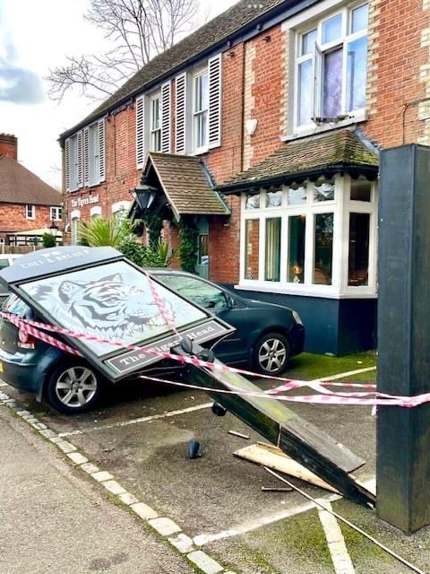 The Tiger’s Head pub sign, which came down in Storm Henk,is back up. It’s refurbished & restored to how it was before it fell in January. The pub sign takes its name from the tiger emblem found in the family crest of the landowners, the Walsingham’s. 📷 & words by Steve Grimes