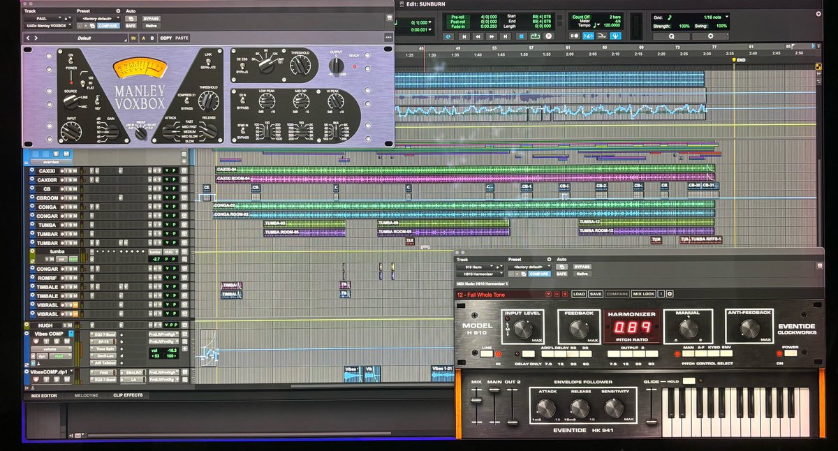 wesonator's tweet image. Not enough London time. Finished off with an intense and immensely satisfying mix for my music brothers Elliott Randall, Paul Fleisher and Hugh Wilkinson. Headed back across the pond for more mixing and mastering. #music #mixengineer  #guitar #saxophone #percussion #wesismore