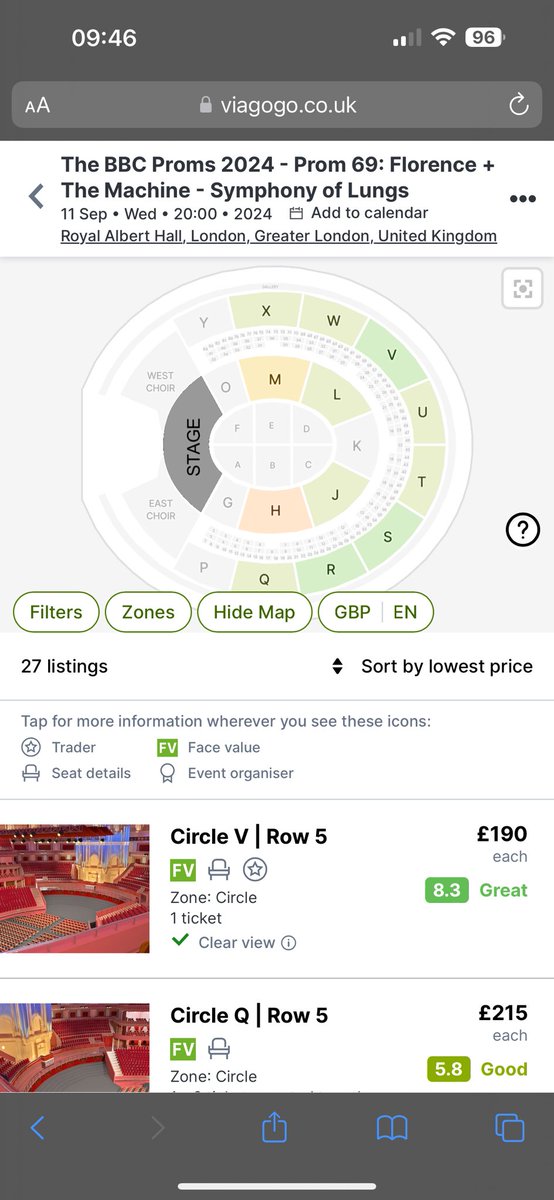 Florence and the machine tickets Went on sale at 9am and already 27 listings people are trash