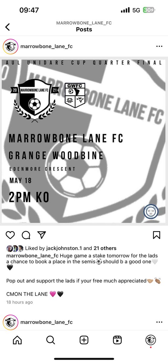 MarrowboneFc's tweet photo. Big away quarter finals for the lads today,anyone with time drop out and support🖤🤍 @AULleague https://t.co/1MZQqZoxyD