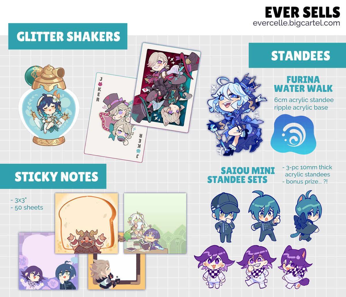 lolevercelle's tweet photo. [sh0ptalk!] hi hello i'll be opening up next week, SAT 05/25/24 @ 12pm (PT)! it'll be a mix of preorders for aventurine, astral express and venti charms plus in-stock genshin, v3 and dunmeshi stuff. see ya then!! ✨ https://t.co/XbyPz8tpLc