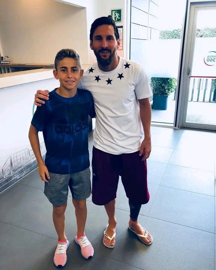 Young Fermin Lopez with Messi ❤️