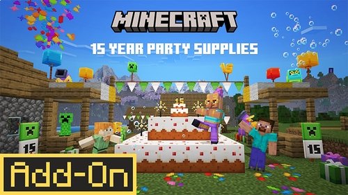 To celebrate the 15th Year Anniversary of #Minecraft, a new Special Minecraft Marketplace Map called '15 Year Journey' and a new Special Add-on called '15 Year Party Supplies' arrive later today on Bedrock Edition!

That map will be probably available for download on Java Edition